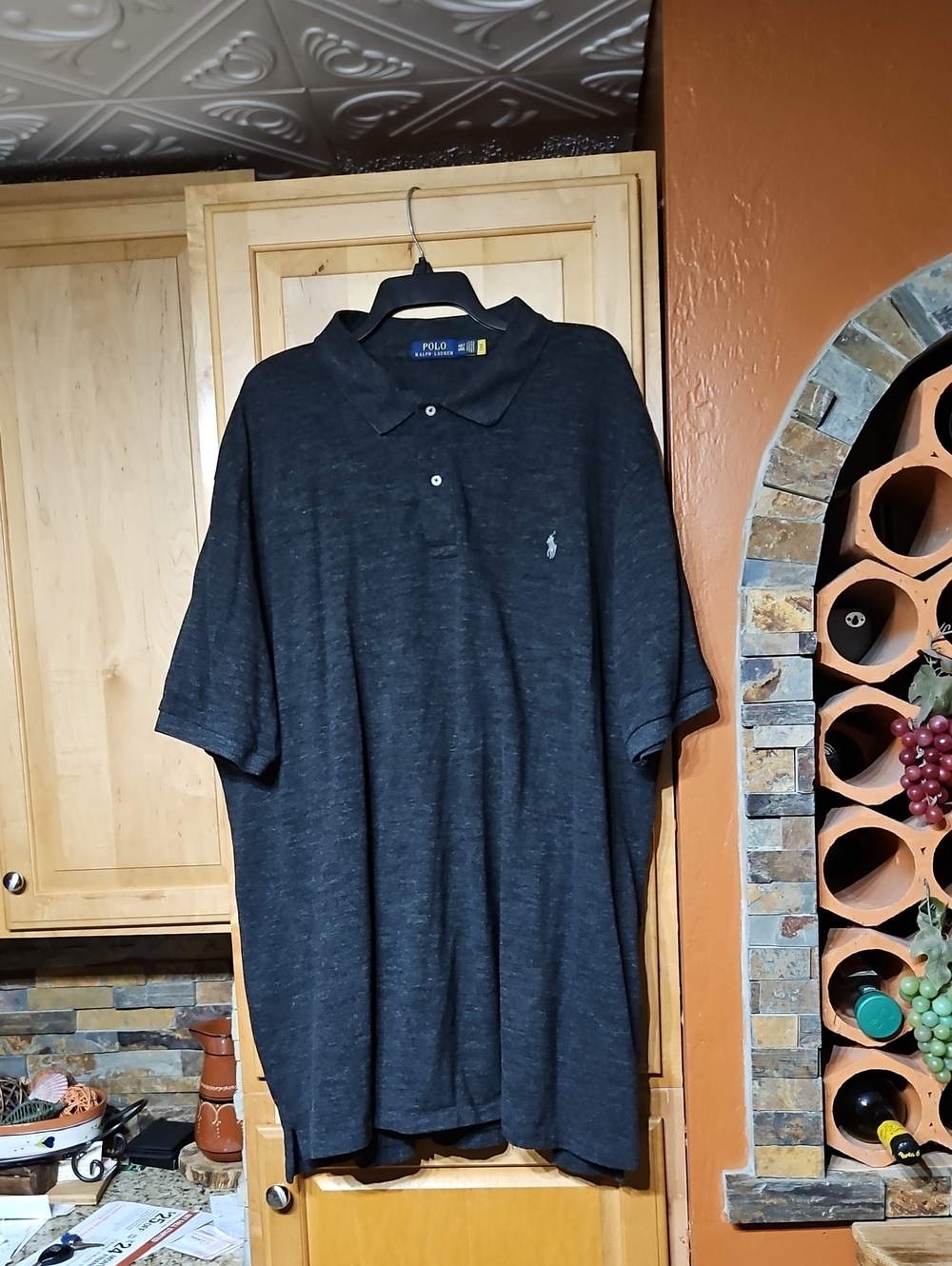 Polo Ralph Lauren Gray Cotton Short Sleeve Polo Shirt